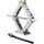 Alca alca® Scherenheber mit Ratsche 1t Tragkraft, höhenverstellbar 100–350mm, TÜV & GS, drehbarer Sattel, nutzbar mit 17er Stecknuss, stabil bis –...