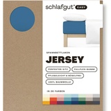 schlafgut Easy Jersey 140 x 200 - 160 x 200 cm blue mid