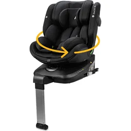 Osann Eno360 SL i-Size , drehbarer Kindersitz 40-150 cm, Reboarder mit Isofix und Standfuß – All Black - Schwarz