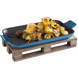 APS Cast Iron Servierpfännchen 20 x 13 cm blau
