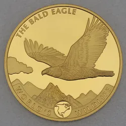 Goldmünze 1oz Weißkopfseeadler 2021 World's Wildlife (Kongo)