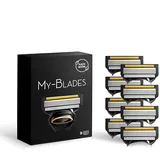 My-Blades® Rasierklingen kompatibel mit Gillette Fusion 5 – Plastikarm, Umweltfreundlich – 8 Hochwertige Ersatzklingen mit 5-fach Klinge