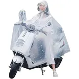 GLJY Outdoor Regen Poncho Regenmantel Elektroauto Mode transparent transparent siamesischen PVC Erwachsenen Motorrad Fahrrad Poncho für Erwachsene Outdoor Radfahren Camping Wandern,XXXL - 3XL