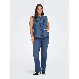 ONLY CARMAKOMA Trenchcoat-Weste in Medium Blue denim, | Gr.: 44