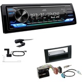 EHO JVC KD-X482DBT Autoradio 1-DIN DAB+ Bluetooth Amazon Alexa mit Einbauset für Ford Fiesta V Facelift schwarz