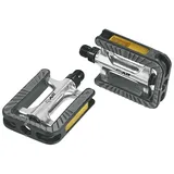 Ergotec Pedale 191 Anti-Rutsch mit Industrielagern silber, Schwarz grau sans taille