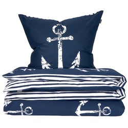 Schiesser Wende-Bettwäscheset Marina in maritimem Look blau 