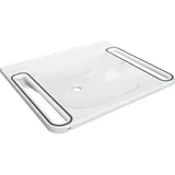 KWC AR Einzelwaschtisch, MEDCARE, MIRANIT, 650x150x550 mm, weiß/grau, Griff