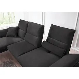 W.Schillig Eckcouch Mikrofaser 3-Sitzer Grau