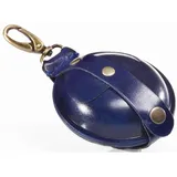 Mika Schlüsselanhänger / Kleingeldbörse groß Sattelleder 9cm blau