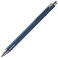 Lamy econ Kugelschreiber 240 aus Edelstahl in indigo matt und markant gebogenem Clip, inkl. Großraummine M 16 schwarz Strichbreite M