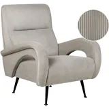 Beliani Sessel Cord Grau