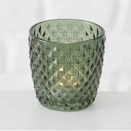 Boltze Teelichthalter Marilu Glas grün