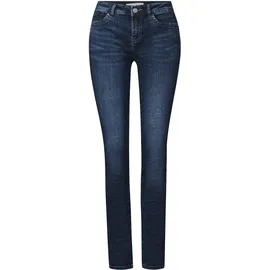 STREET ONE Damen A378402 Jeans im Casual Fit, Dark Blue Wash, / 30L