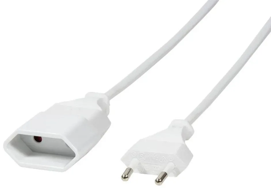 LogiLink Netzkabelverlängerung Eurostecker an Eurobuchse 3 m weiß