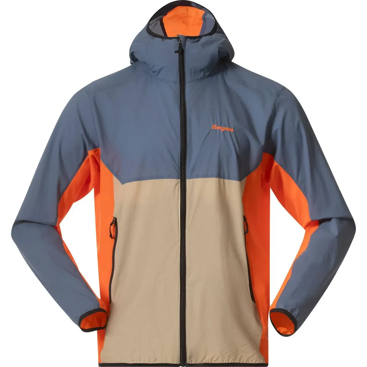 Bergans Vaagaa Windbreaker Jacket Men granite blue/warm sand/alert orange (25670) L