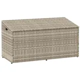 vidaXL Garten-Auflagenbox Hellgrau 110x50x58 cm Poly Rattan