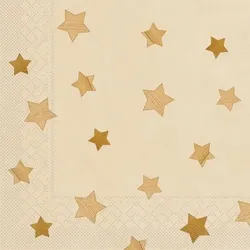 Tissue Cocktail-Serviette Pinea, 24 x 24 cm, 150 Stück - Mank - Weihnachten Sterne