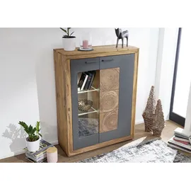 Massivmoebel24 Highboard Sheesham 103x40x135 gebeizt Turin 03