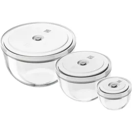 Zwilling Vakuumschüssel Set transparent 12 cm, 18 cm, 24 cm 6-tlg.
