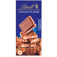 Lindt Schokolade Grand Plaisir Haselnuss | 150 g Tafel | Vollmilch-Schokolade mit besonders vielen Haselnuss-Stückchen | Schokoladentafel | Schokoladengeschenk