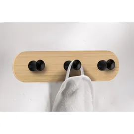 KLEINE WOLKE Bamboo Hook Trio Klebehaken Braun