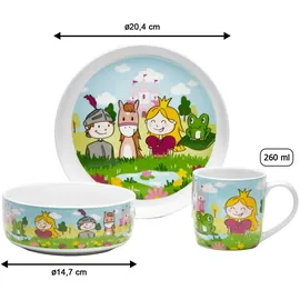 VAN WELL Kindergeschirr Set 3-teilig Prinzessin