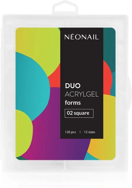 NEONAIL Duo Acrylgel Forms Schablonen für Nägel Typ 02 Square 120 St.
