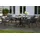 Mr. Deko Gartenmöbelset Diningsessel Cadiz mit Tisch Almeria 200 x 90 cm - Grau