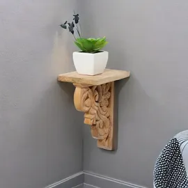 Marrakesch Orient & Mediterran Interior Wandregal 2er Set 40 x 20 x 10 cm Braun