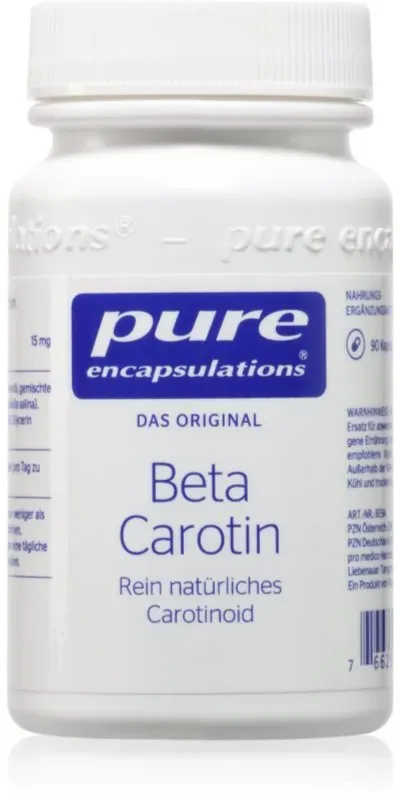 Pure Encapsulations Beta Carotin Kapseln um den gesunden Zustand von Haaren, Haut und Schleimhäuten aufrechtzuerhalten 90 KAP