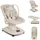 Cangaroo Babywippe Hera elektrisch, Musik, Moskitonetz, 360-Grad-Drehung, Timer beige