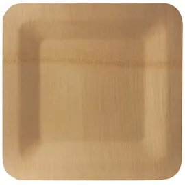 Papstar Bambus-Teller eckig 10 St. Beige