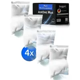 BonAura® AirOne Max Luftentfeuchter Nachfüllpack I 4er Set 980g Luftentfeuchter Granulat I Entfeuchter Nachfüllpack für Keller I Schutz gegen Schimmel & Gerüche