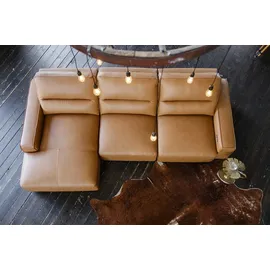 KAWOLA Big Sofa DORI Leder cognac Longchair links