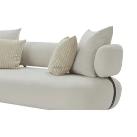 Sofa.de Megasofa Flachgewebe 3-Sitzer Weiß