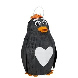 Relaxdays Piñata schwarz Pinguin