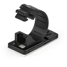 Startech StarTech.com 100 Selbstklebende Kabelklemmen Mittel - PC Kabelmanagement/Kabelhalterung - Kabel Organisator - Netzwerk/USB/Ethernet Kabelclips - Nylonklemme UL/94V-2 Brandklasse - Schwarz