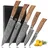 Wakoli Edib Pro Messerset 20 cm-5-tlg. Damaststahl Pakkaholz