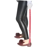 Schuhlöffel Horn Ergonomisches Design Griff Schuhlöffel für Reisen Büro Zuhause Rot