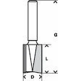 Bosch Nutfräser 9,5 mm 19,6 mm 51 mm 1 Stück