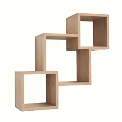 Wandregal CONNECT Natur Bücherregal Holz Hängeregal Schweberegal LxTxH: ca 65x20x60 cm