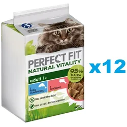 PERFECT FIT Natural Vitality Betel 72x50 g: Nassfutter für adulte Katzen auch nach der Kastration in Sauce mit Meeresfisch und Lachs