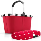 reisenthel Angebot Einkaufskorb carrybag Plus passendes Cover Sichtschutz Abdeckung (red / mixed dots chilli red)