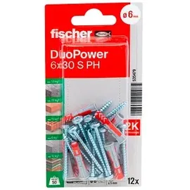 Fischer DuoPower Dübel 6 x 30 mm 12 Stück