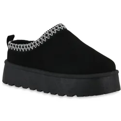 Damen Pantoffeln in Schwarz