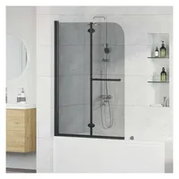 vidaXL Duschabtrennung Dunkel transparent 120 x 140 cm