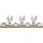 Trendline Deko Adventskerzenhalter Keramik 39 x 5 x 10,5 cm silber