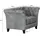 s-style möbel Chesterfield-Sessel Rainsburg Samt 0 x 0 x 0 cm Grau