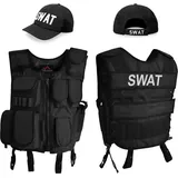 Normani Outdoor Sports Kostüm bestehend aus Weste, Patch und Cap in SWAT | Gr.: XL/XXL